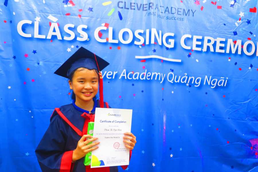 Tưng bừng Lễ Vinh Danh và Trao Chứng Chỉ Học Viên tốt nghiệp khoá 1 tại Clever Academy - Quảng Ngãi Campus